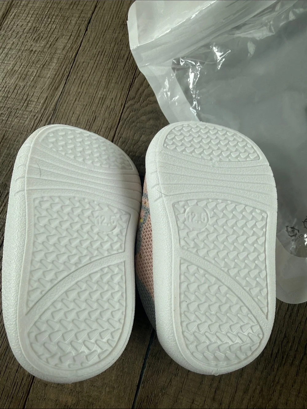 Baby Knit Slip-On Walker Shoes in Pink with Yellow Accent